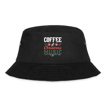 Coffee And Christmas Music - Bucket Hat - black - Front - Lela (165cm)