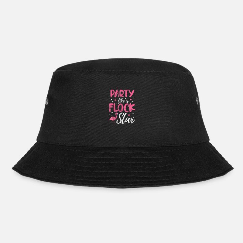 Flamingo - Bucket Hat - Schwarz