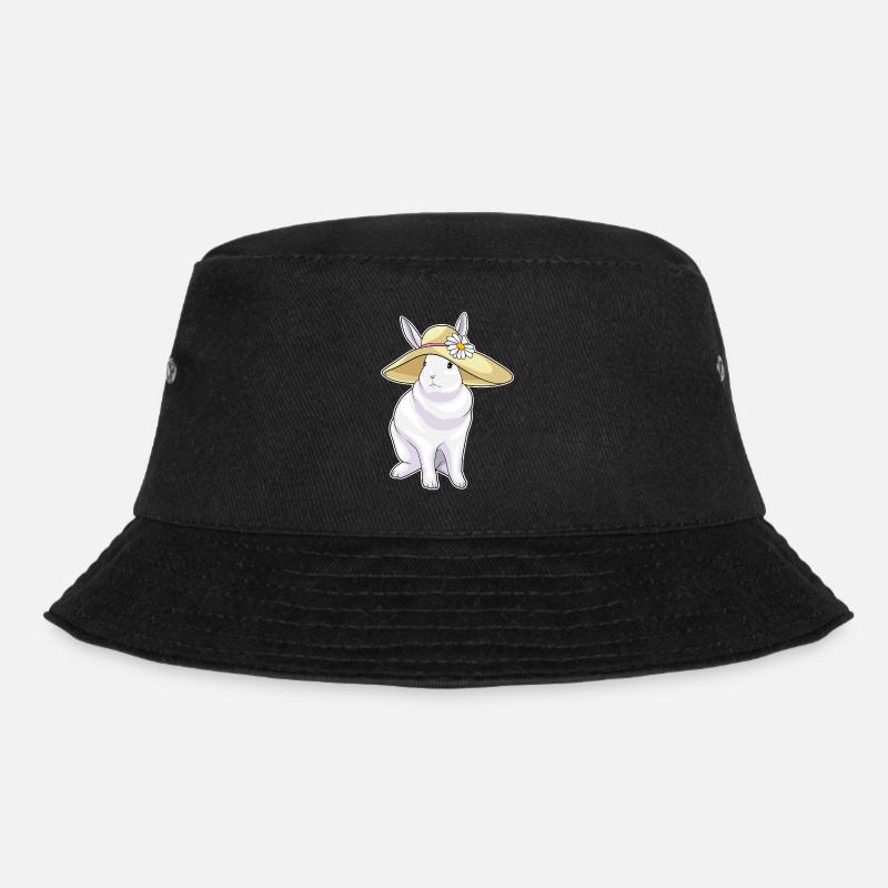 Fleur de chapeau de lapin - Bob - noir