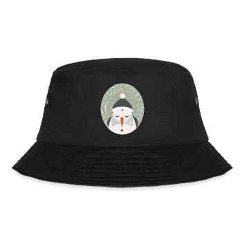 mignon bonhomme de neige avec casquette et nez de navet - Bob - noir - Devant - Lela (165cm)