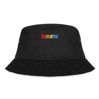 Badminton Geschenkidee Sport Design - Bucket Hat - Schwarz - Vorne - Lela (165cm)