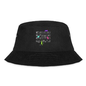 Katzenjammer Katzen Fan Musik Noten - Bucket Hat - Schwarz - Vorne - Lela (165cm)