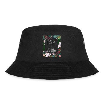 Ende ist in der Nähe von lustigen bunten Blumen - Bucket Hat - Schwarz - Vorne - Lela (165cm)