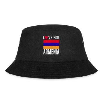 Armenien Souvenir - Bucket Hat - Schwarz - Vorne - Lela (165cm)