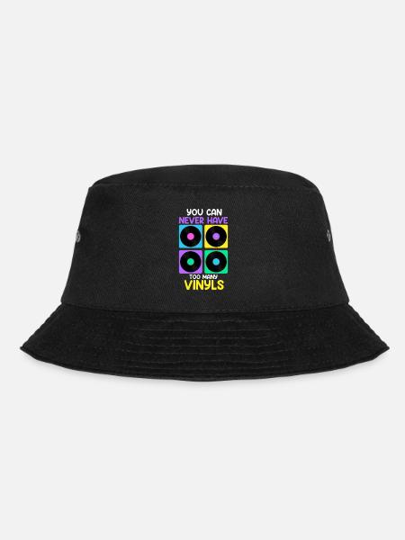 Du kannst niemals genug Vinyl haben Schallplatte - Bucket Hat - Schwarz