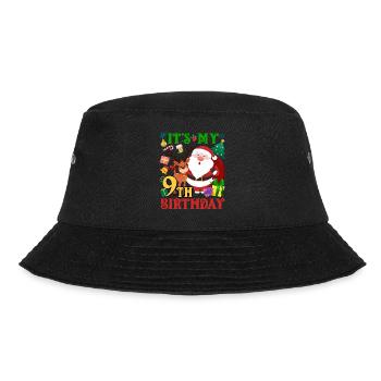 Es Ist Mein 9. Geburtstag Weihnachtsmann - Bucket Hat - Schwarz - Vorne - Lela (165cm)