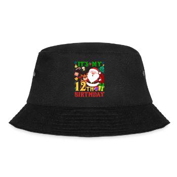 It's my 12th birthday Santa Claus - Bucket Hat - black - Front - Lela (165cm)
