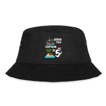 Arrggh! This Captain Is 5 Pirate Birthday - Bucket Hat - black - Front - Lela (165cm)