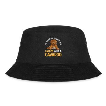 Cavapoo Cavoodle Capoodle Dog - Bucket Hat - black - Front - Lela (165cm)