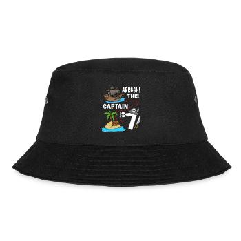 Arrggh! This Captain Is 7 Pirate Birthday - Bucket Hat - black - Front - Lela (165cm)