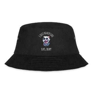 I Just Really Like Cats ok? - Bucket Hat - black - Front - Lela (165cm)