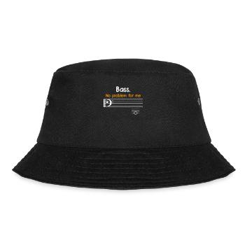 Bass clef Bass is no problem for me notes - Bucket Hat - black - Front - Lela (165cm)