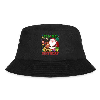 Es Ist Mein 6. Geburtstag Weihnachtsmann - Bucket Hat - Schwarz - Vorne - Lela (165cm)