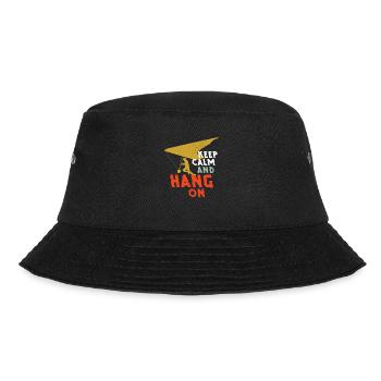 Keep Calm And Hang On Parachute Paragliding Paragl - Bucket Hat - Schwarz - Vorne - Lela (165cm)