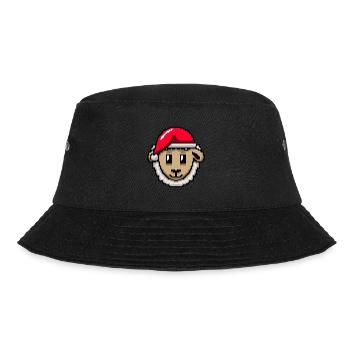 Sheep pixelated Christmas - Funny sheep - Bucket Hat - black - Front - Lela (165cm)