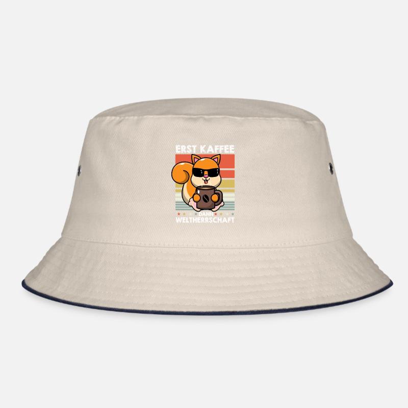 Eichhörnchen Kaffee-Sonnenbrille Bucket Hat