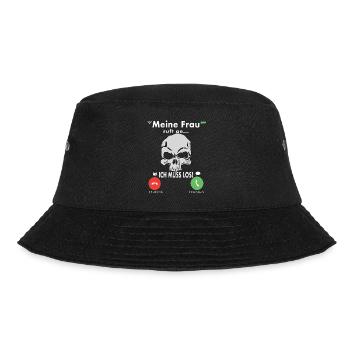 Meine Frau Teufel Lustig Humor Hochzeitstag - Bucket Hat - Schwarz - Vorne - Lela (165cm)
