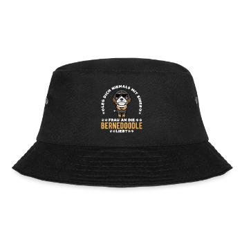 Bernedoodle Dog - Bucket Hat - black - Front - Lela (165cm)