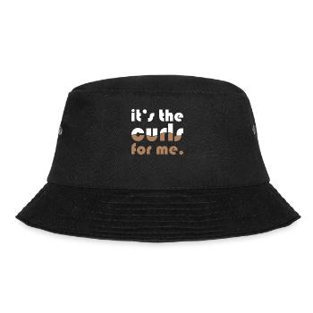 Lockiges Haar Für Mich Sind Es Die Locken - Bucket Hat - Schwarz - Vorne - Lela (165cm)