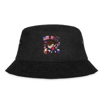 Dabbing Boy July 4 Independence Day - Bucket Hat - black - Front - Lela (165cm)