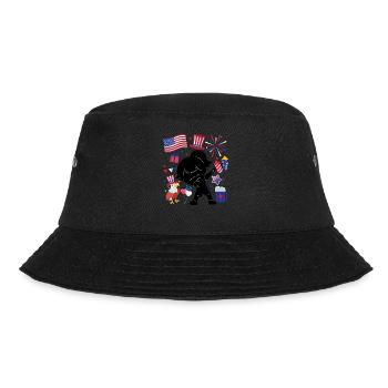 Silhouette Girls July 4 Independence Day - Bucket Hat - black - Front - Lela (165cm)