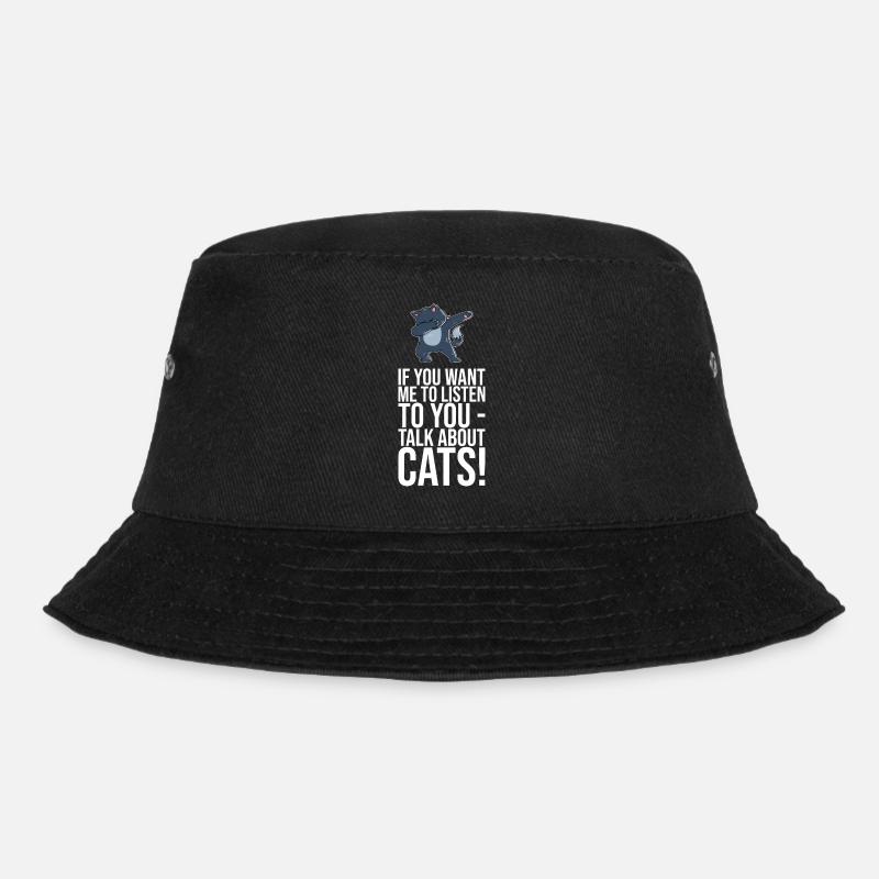 Dabbing Katze Lustige Katze - Bucket Hat - Schwarz