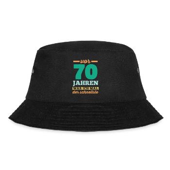 Siebzig 70 Jahre Siebzigster Geburtstag - Bucket Hat - Schwarz - Vorne - Lela (165cm)