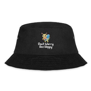 Don't Worry Bee Happy 38 - Bucket Hat - black - Front - Lela (165cm)