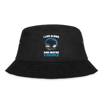 Alien UFO Aliens Außerirdischer - Bucket Hat - black - Front - Lela (165cm)