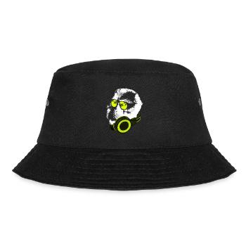 Affe DJ mit Kopfhörer und Sonnenbrille Geschenk Pa - Bucket Hat - Schwarz - Vorne - Lela (165cm)