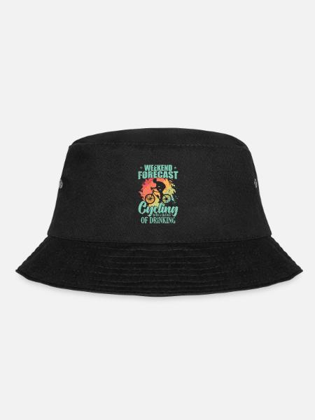Weekend Forecast Cycling with Chance of Drinking - Bucket Hat - Schwarz