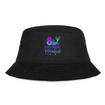 8th Birthday Mermaid - Bucket Hat - black - Front - Lela (165cm)