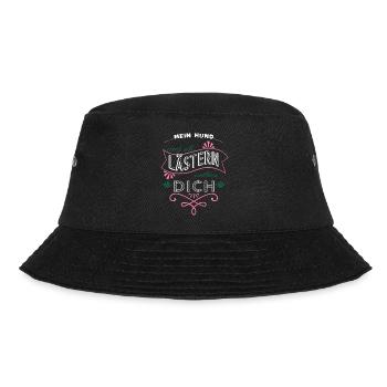 bullterrier geburtstagsgeschenkidee statement - Bucket Hat - Schwarz - Vorne - Lela (165cm)