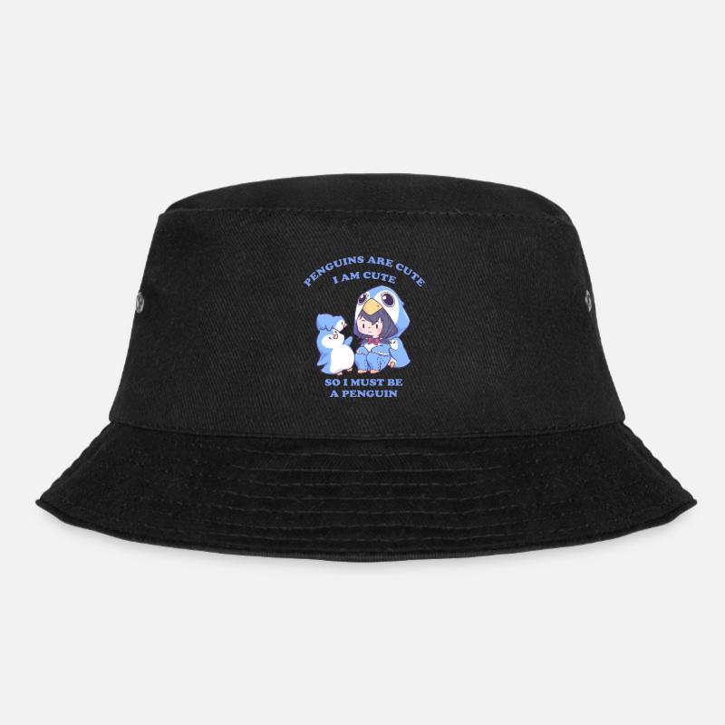 Pinguin Mädchen Pinguine sind niedlich - Bucket Hat - Schwarz
