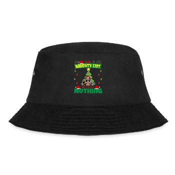 On The Naughty List And I Regret Nothing Santa - Bucket Hat - black - Front - Lela (165cm)