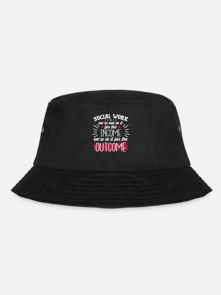 Zitat Soziale Arbeit - Bucket Hat - Schwarz