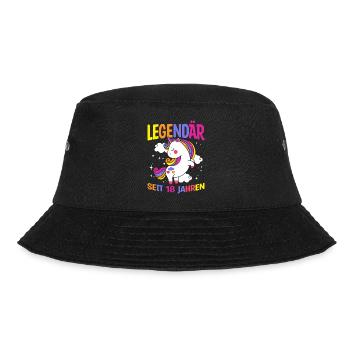 Legendär Seit 18 Jahren - Geburtstagskind Spruch F - Bucket Hat - Schwarz - Vorne - Lela (165cm)