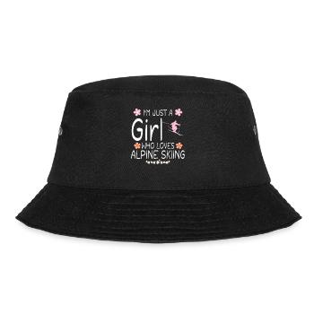 Ich bin nur ein Mädchen, das alpines Skifahren liebt - Bucket Hat - Schwarz - Vorne - Lela (165cm)