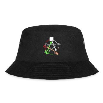 Stone Paper Scissors Lizard Reptile Herpetology H - Bucket Hat - black - Front - Lela (165cm)