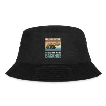 Unterschätzen Sie Niemals Einen Alten Mann Mit - Bucket Hat - Schwarz - Vorne - Lela (165cm)