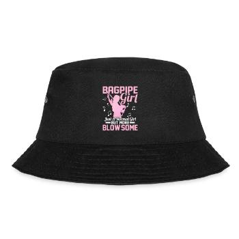 Bagpipe Girl Just a Normal Girl But More Blow-Some - Bucket Hat - Schwarz - Vorne - Lela (165cm)