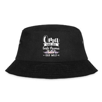 Oma & Mama Familie Mutter Geschenk - Bucket Hat - Schwarz - Vorne - Lela (165cm)
