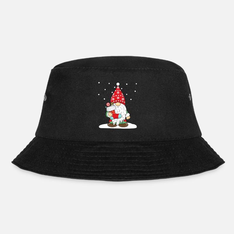 Weihnachts Gnom Zwerg Wichtel - Bucket Hat - Schwarz
