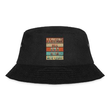 Legende Oma für alte Leute | Lustige Party Fest - Bucket Hat - Schwarz - Vorne - Lela (165cm)