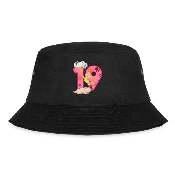 Chaton de 19e anniversaire | Chemise d’anniversaire de chat - Bob - noir - Devant - Lela (165cm)