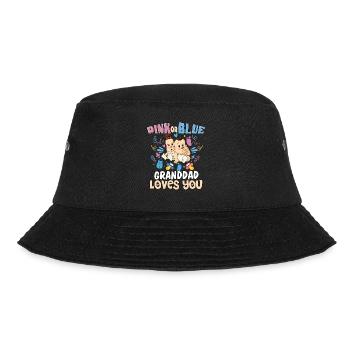 Pink or Blue Granddad Loves You Best Grandpa Ever - Bucket Hat - Schwarz - Vorne - Lela (165cm)
