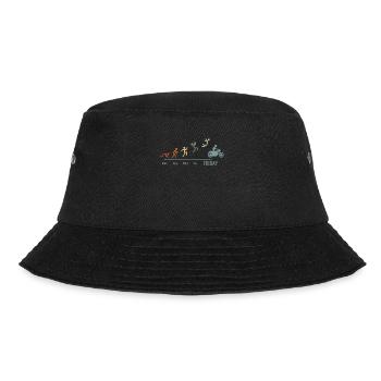 Motorradfahrer Motorcycle Moped Vintage Wochenende - Bucket Hat - Schwarz - Vorne - Lela (165cm)