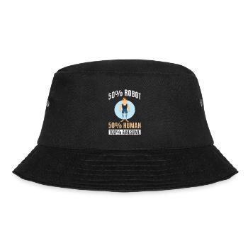 50 % robot 50 % human 100 % ingenious - Bucket Hat - black - Front - Lela (165cm)