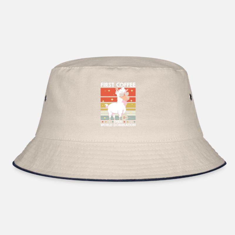Lama Llama Sunglasses Coffee Bucket Hat