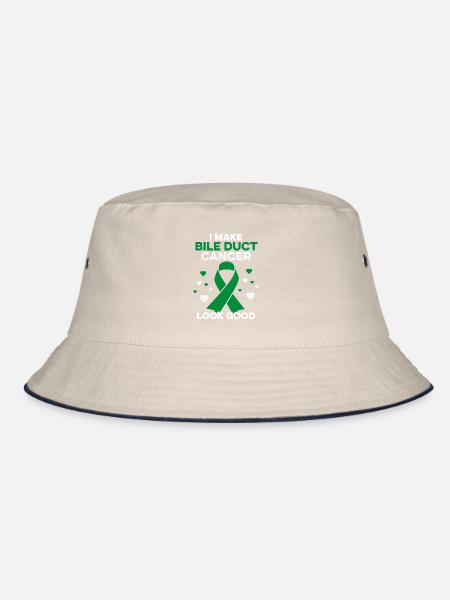 Ich lasse Gallengangskrebs gut aussehen Gallengang - Bucket Hat - Natur/Navy - Vorne